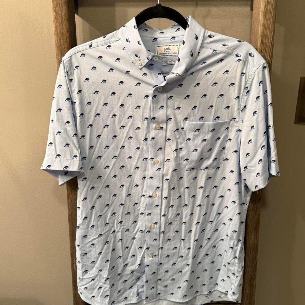 Southern Tide dolphin button up shirt Size S